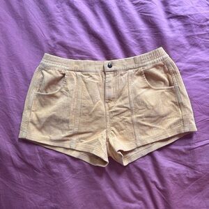 Faherty Mustard Yellow Corduroy Elastic waist Shorts size large